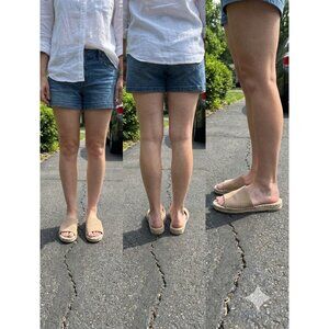 MIA Limited Edition Noveli Sandals Size 7 Tan Suede Leather Espadrille Slides...